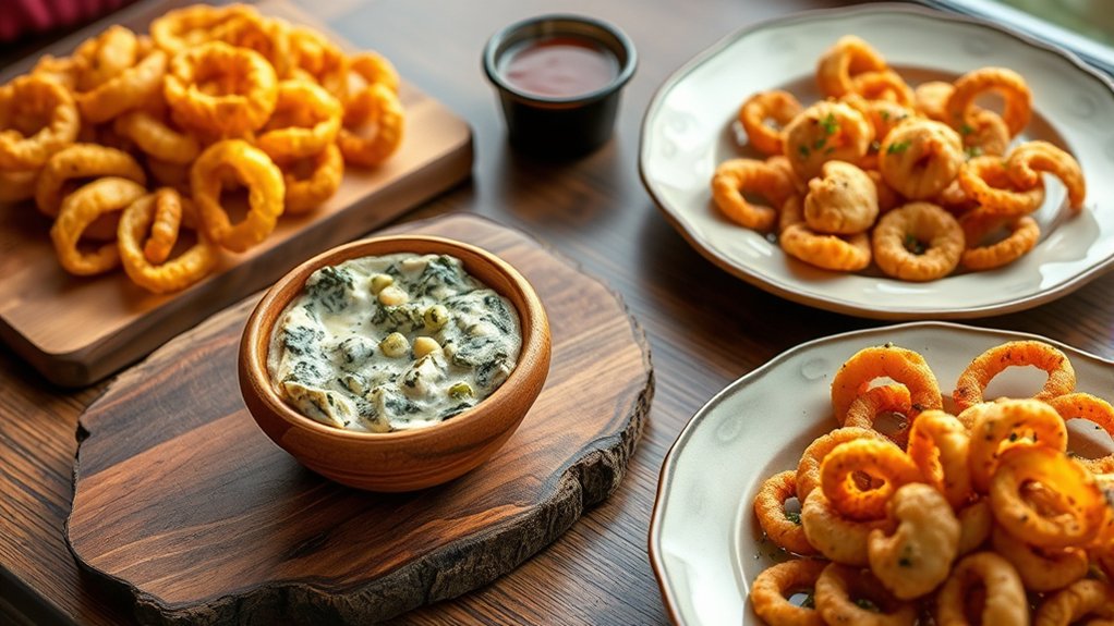 appetizer varieties with sauces
