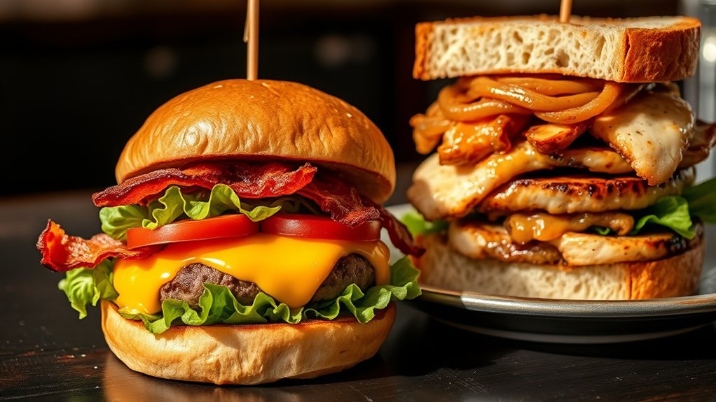 bold creative burger sandwiches