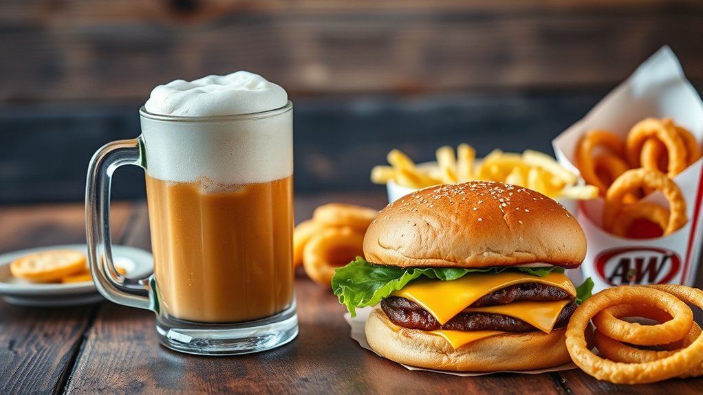classic burgers and floats