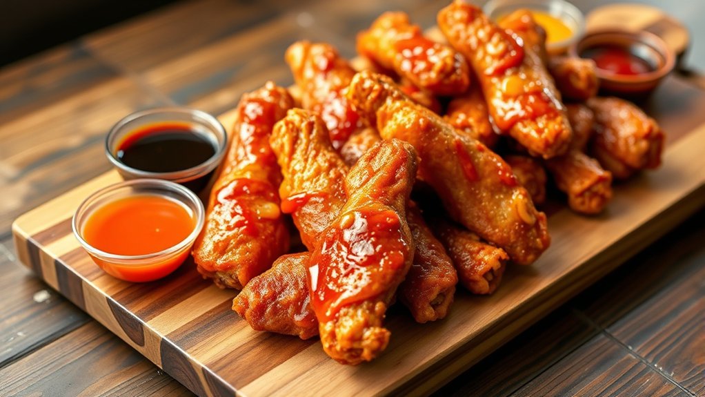 crispy flavorful double fried wings
