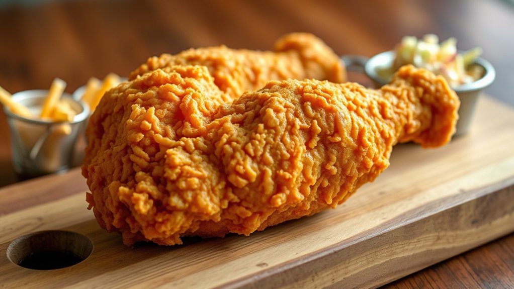 fried chicken with sides