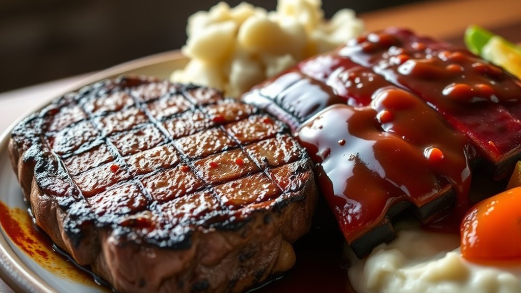 juicy steaks and ribs