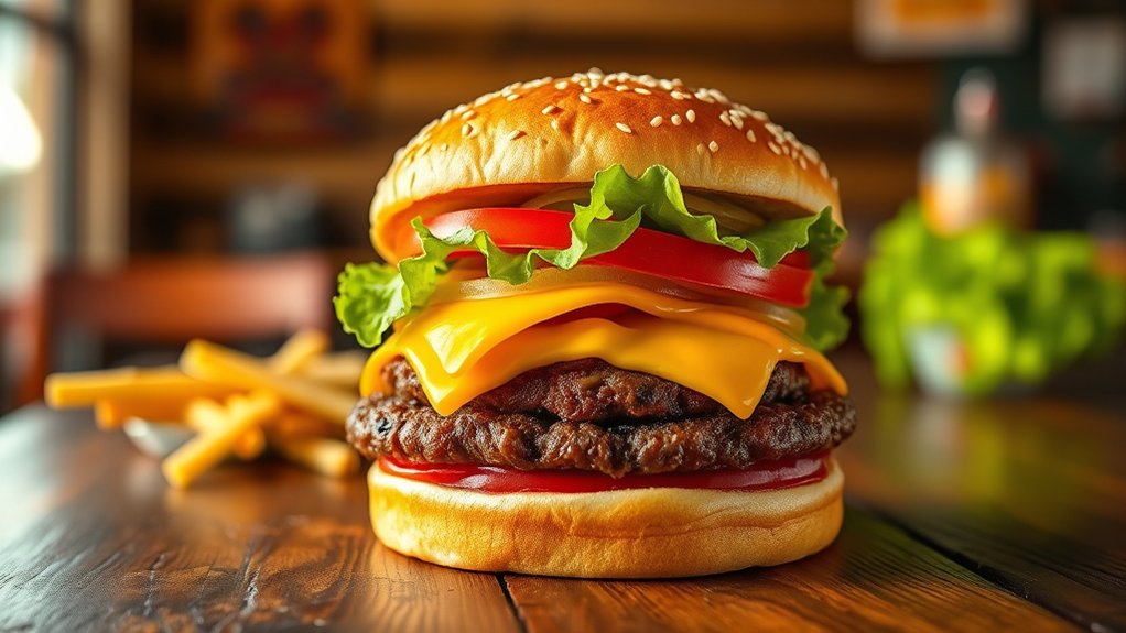 large affordable burger choice