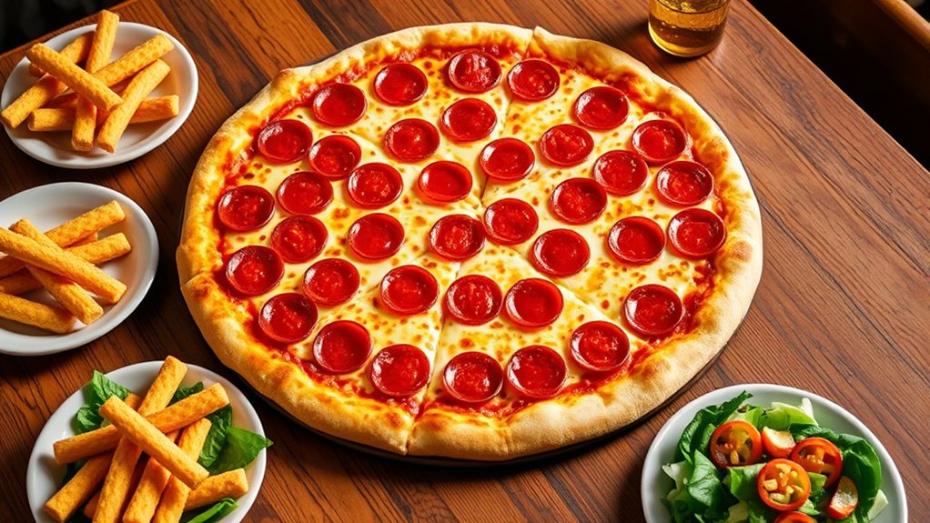 pepperoni pizza size options