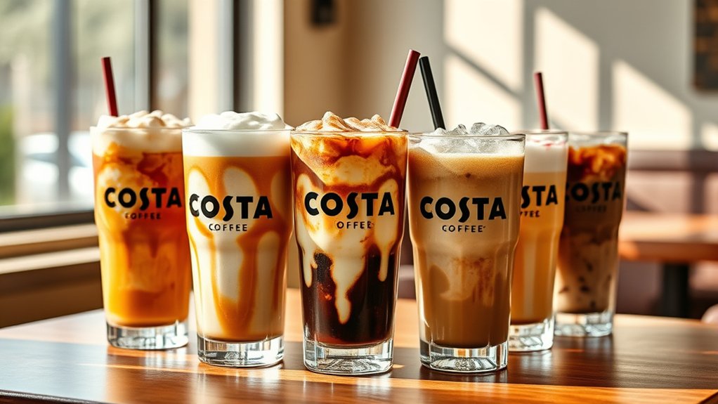 popular costa coffee cold drinks