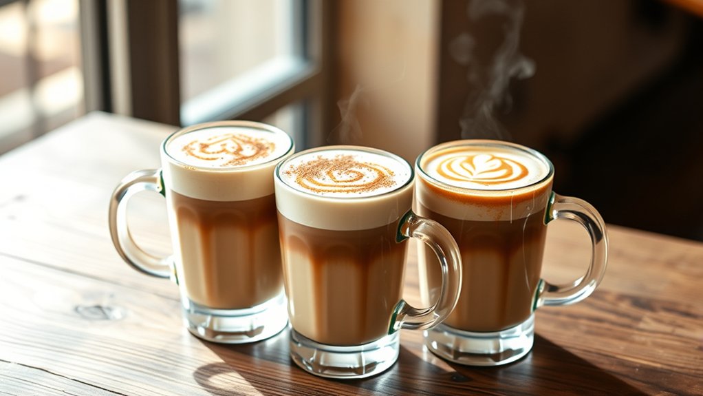 rich smooth flavorful lattes