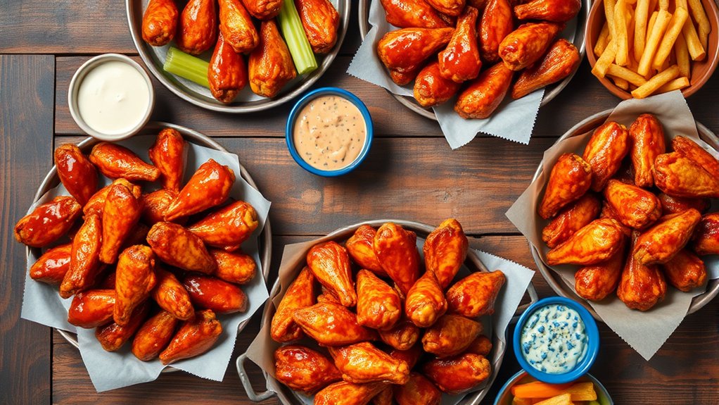 shareable wing combo platters