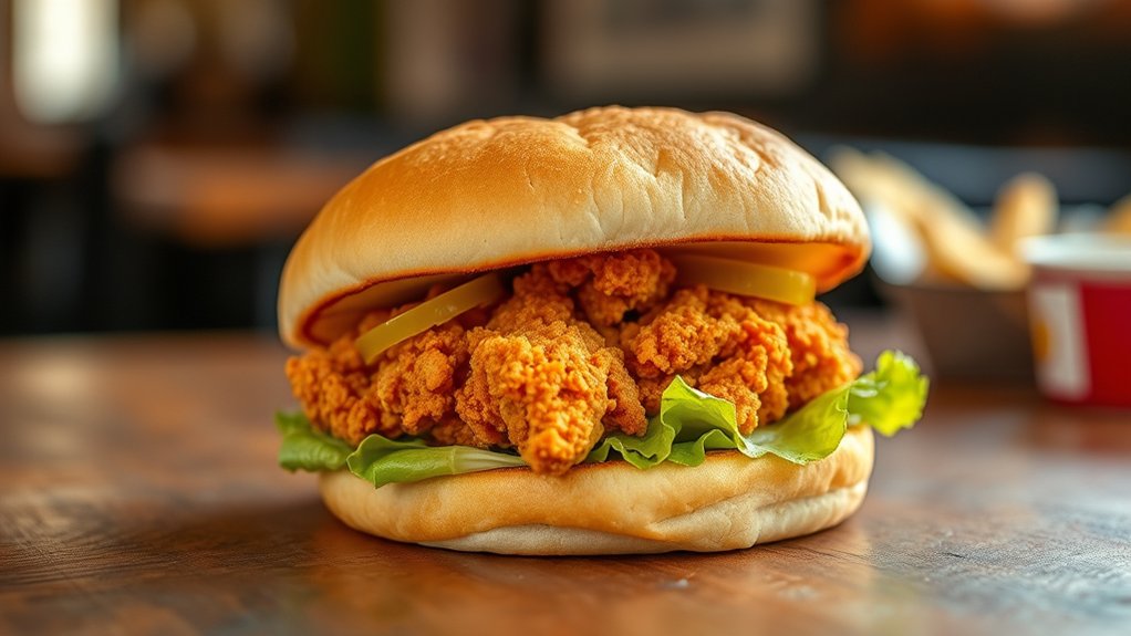spicy crispy flavorful sandwich
