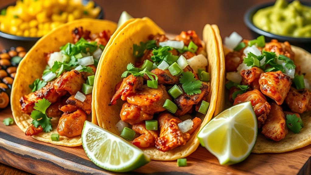 spicy smoky chicken tacos